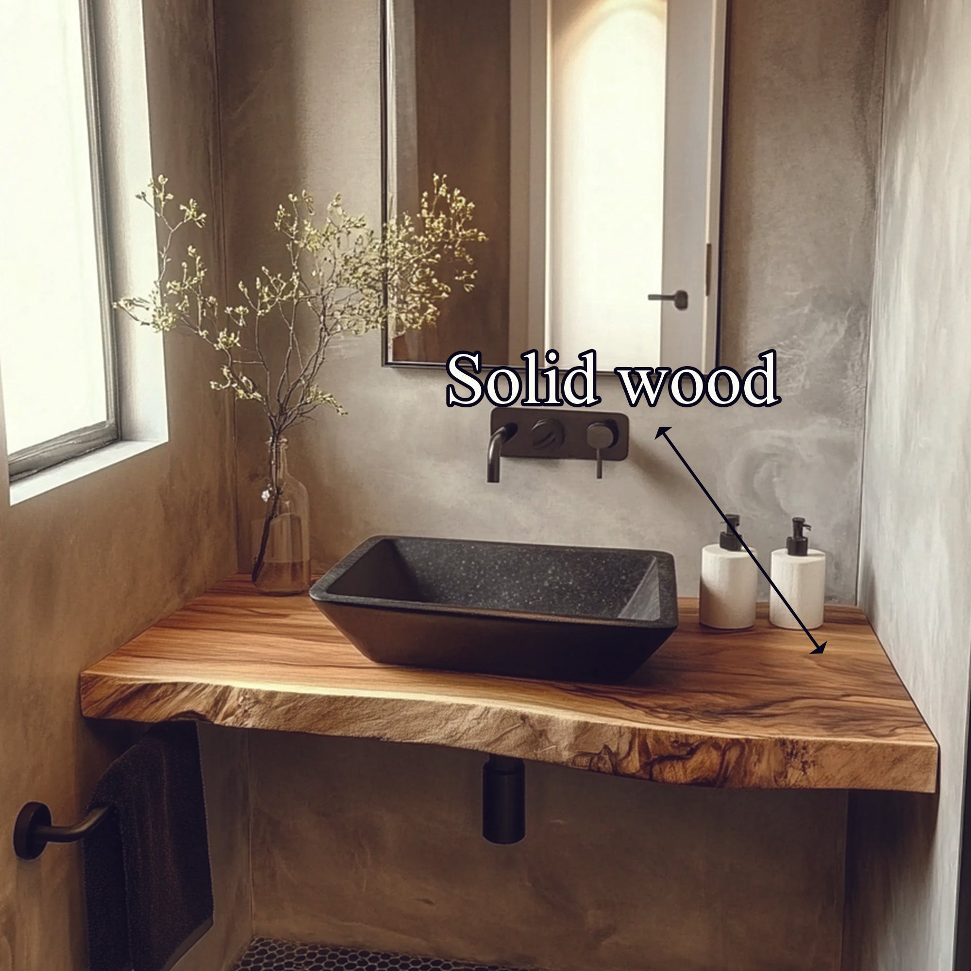 Rustic Wall Mounted Floating Shelf Living Room SINLBRV047