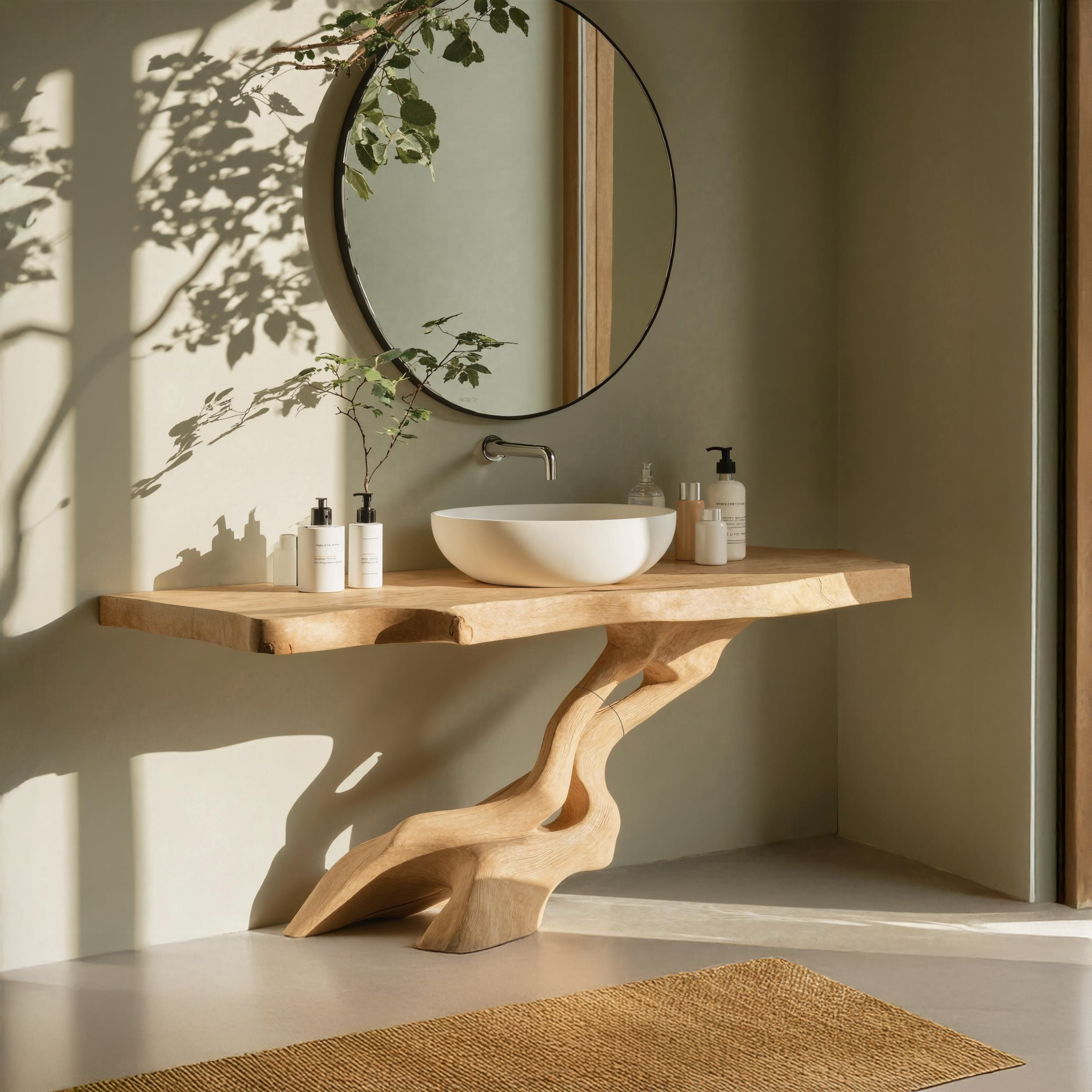 Rustic Wood Vanity For Country Bathroom Furniture SILDTTNBRV016