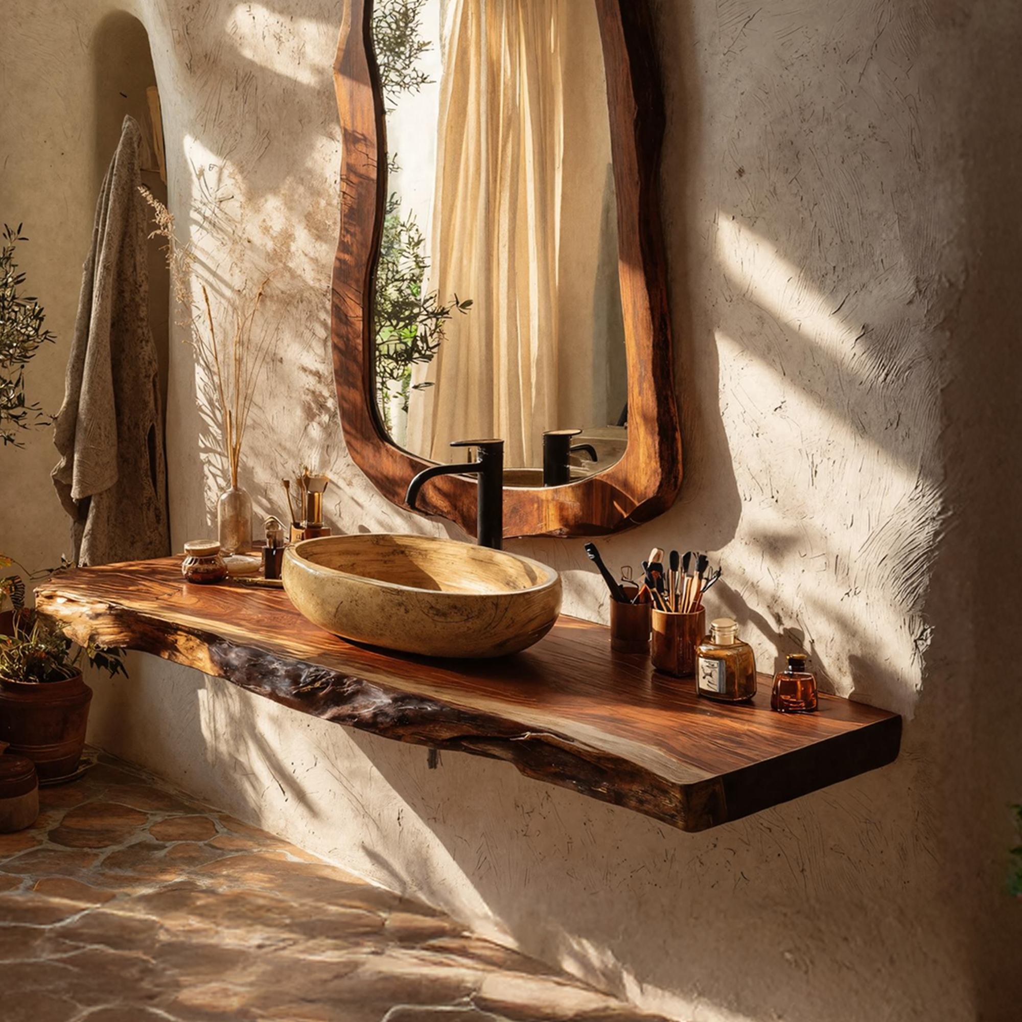 Rustic Wood Vanity For Elegant Bathroom Decor SILDTTRBAS017