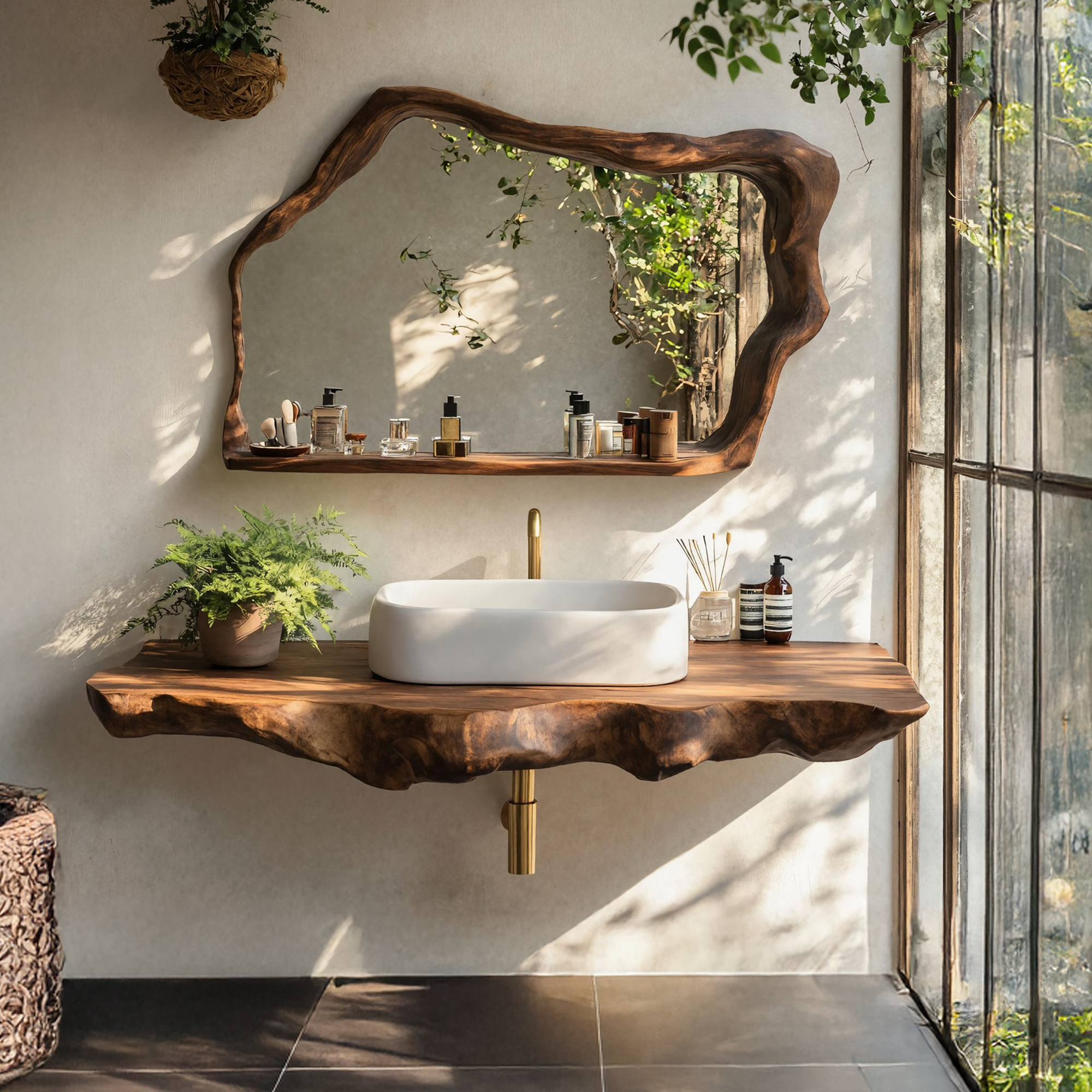 Rustic Wood Vanity For Elegant Bathroom Decor SILDTTRBAS019