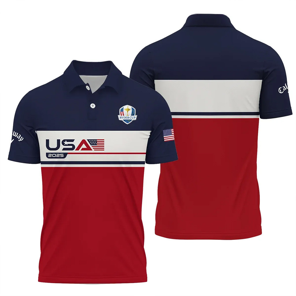 Ryder Cup Merch 2025 Callaway USA 2025 Polo Shirt Gifts For Golfers