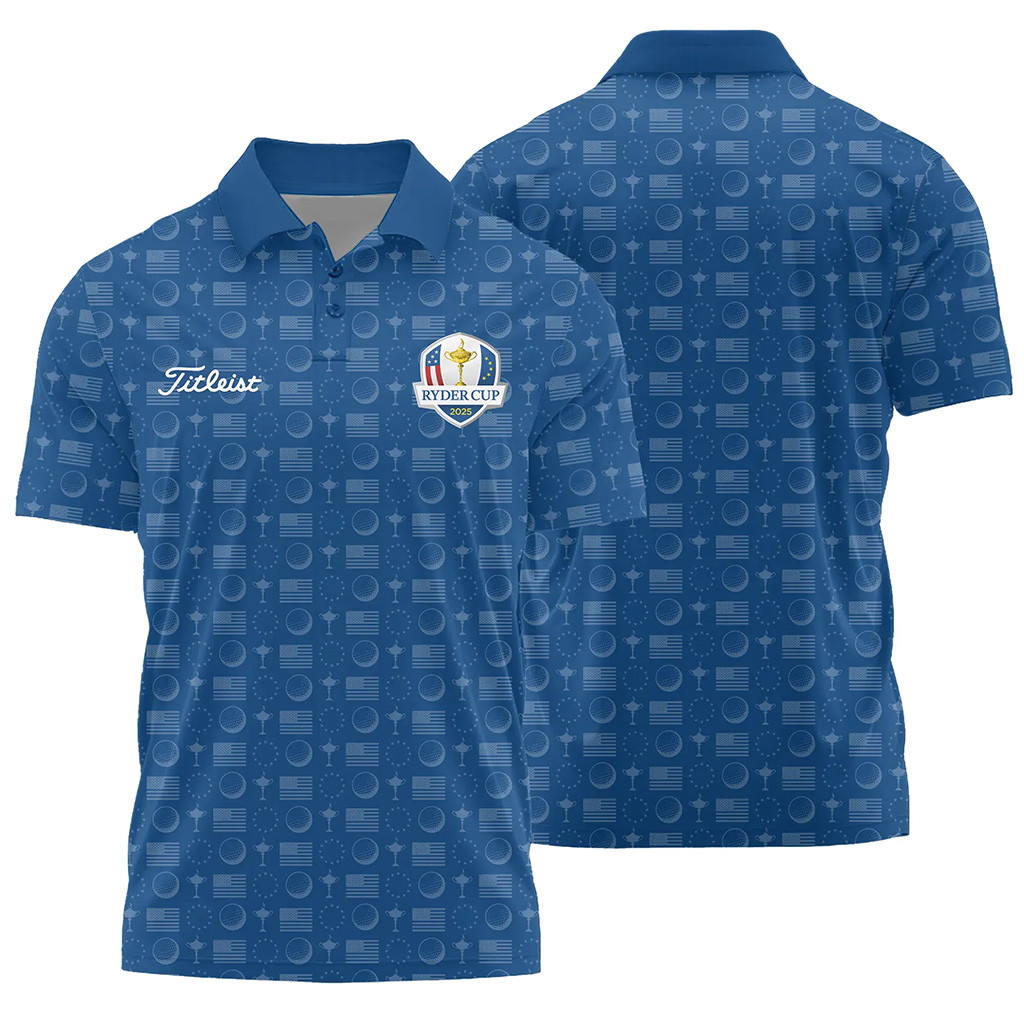 Ryder Cup Merch 2025 Titleist Ryder Cup USA Polo Shirt Father's Day Gifts For Golfers