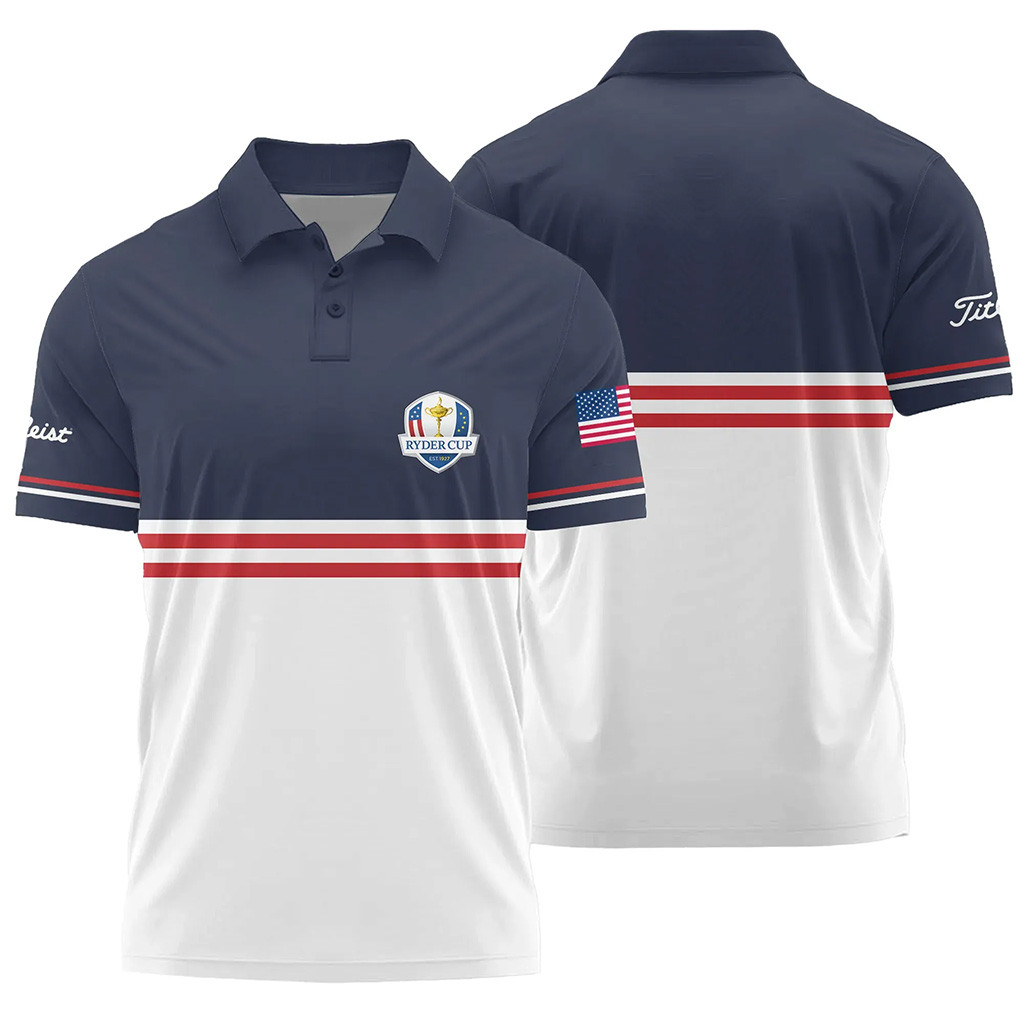 Ryder Cup Merch 2025 Titleist Ryder Cup USA Polo Shirt Golf Gift Ideas For Dad