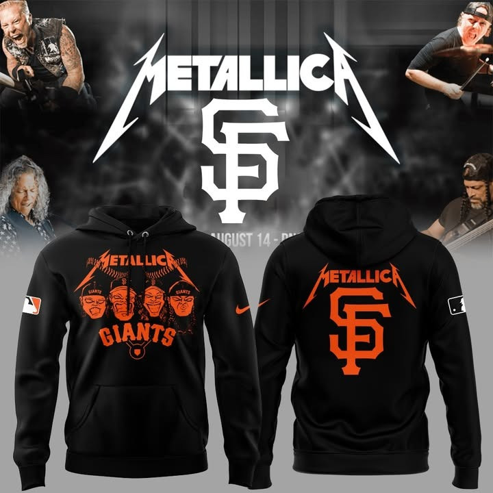 SF Giants Metallica Night Hoodie MLB Baseball Fan Merch Music Lover Gifts Father's Day