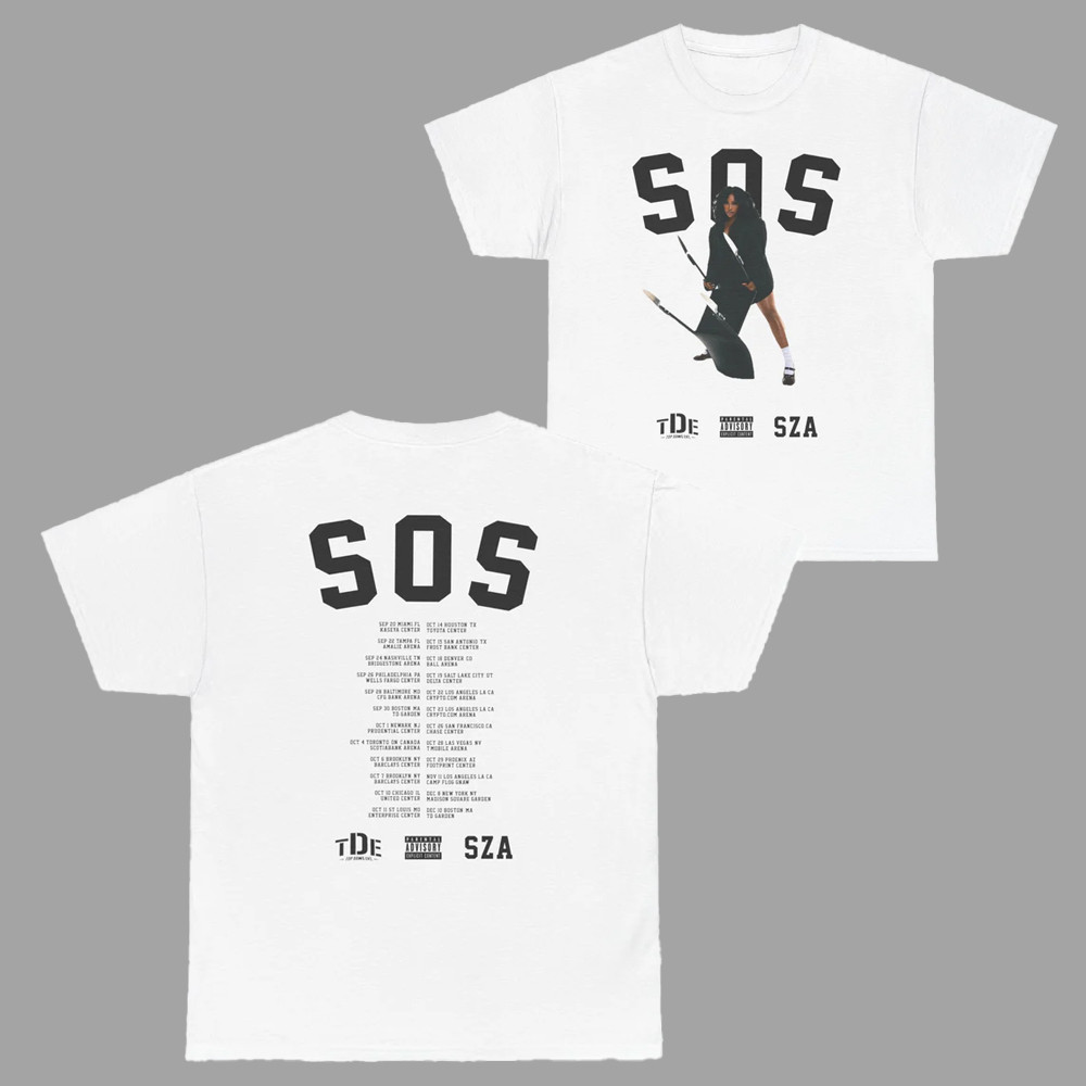 SZA Sos Merch SZA Signature Kill Bill Tour White T-Shirt Music Gift Ideas For Guys