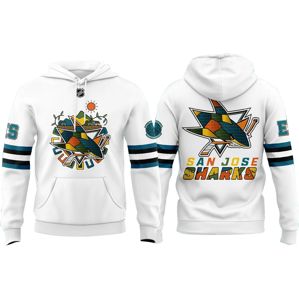 Salvadoran Heritage Night x San Jose Sharks 2025 Hoodie San Jose Sharks Merch Gifts For Dad