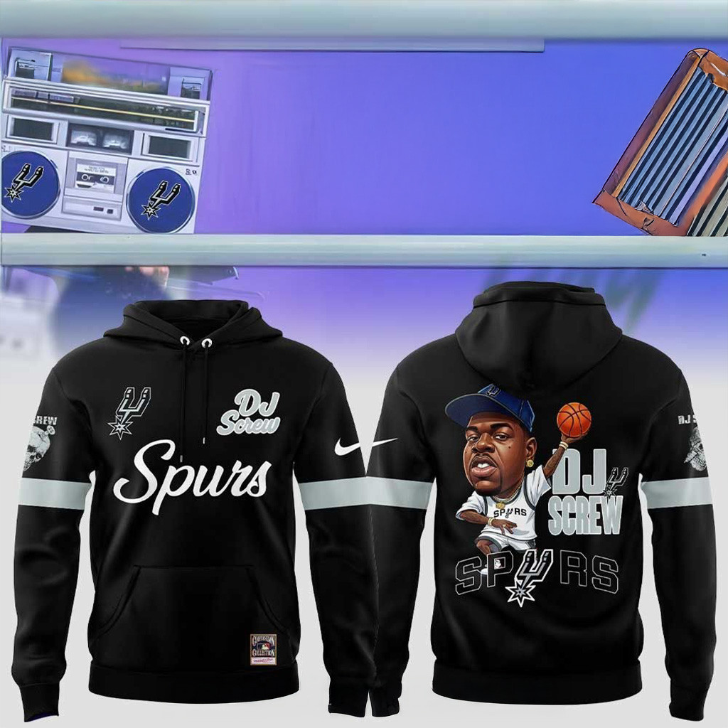San Antonio Spurs x DJ Screw Hoodie Spurs Merch Gifts For Basketball Fan