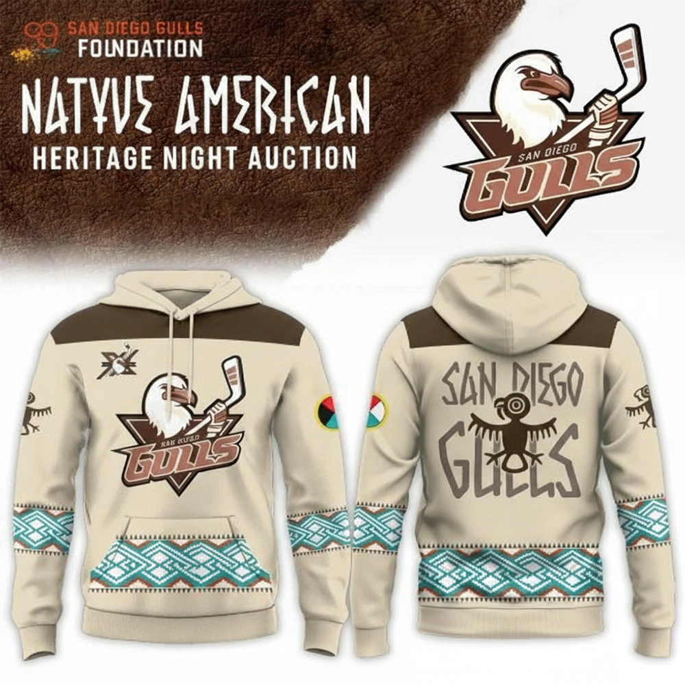 San Diego Gulls Merch Native American Heritage Night Hoodie San Diego Gulls Apparel Hockey Fans Gifts