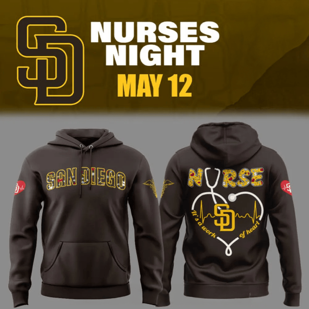 San Diego Padres Baseball Nurses Night Hoodie San Diego Padres Merch Awesome Father's Day Gifts