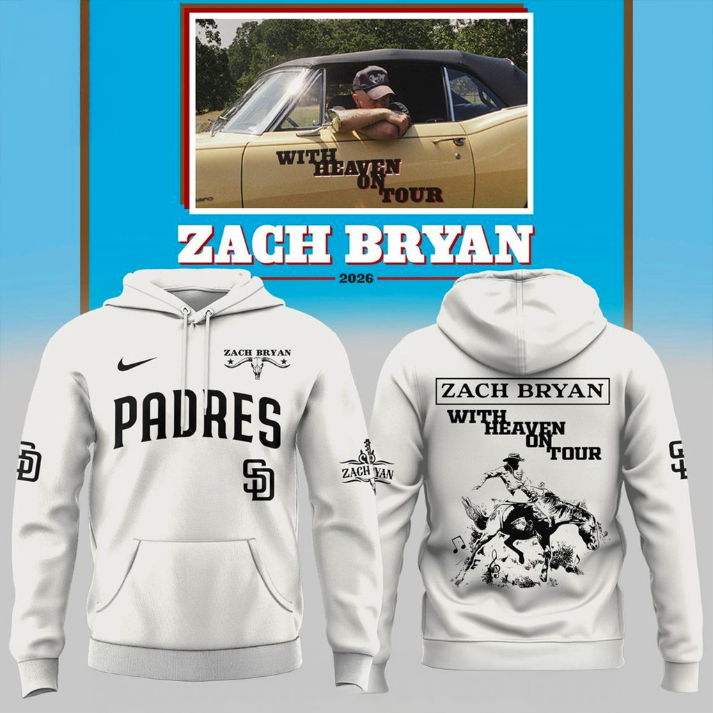 San Diego Padres X Jack Bryan With Heaven On Tour Hoodie MLB Baseball Merch Best Gift For Fans