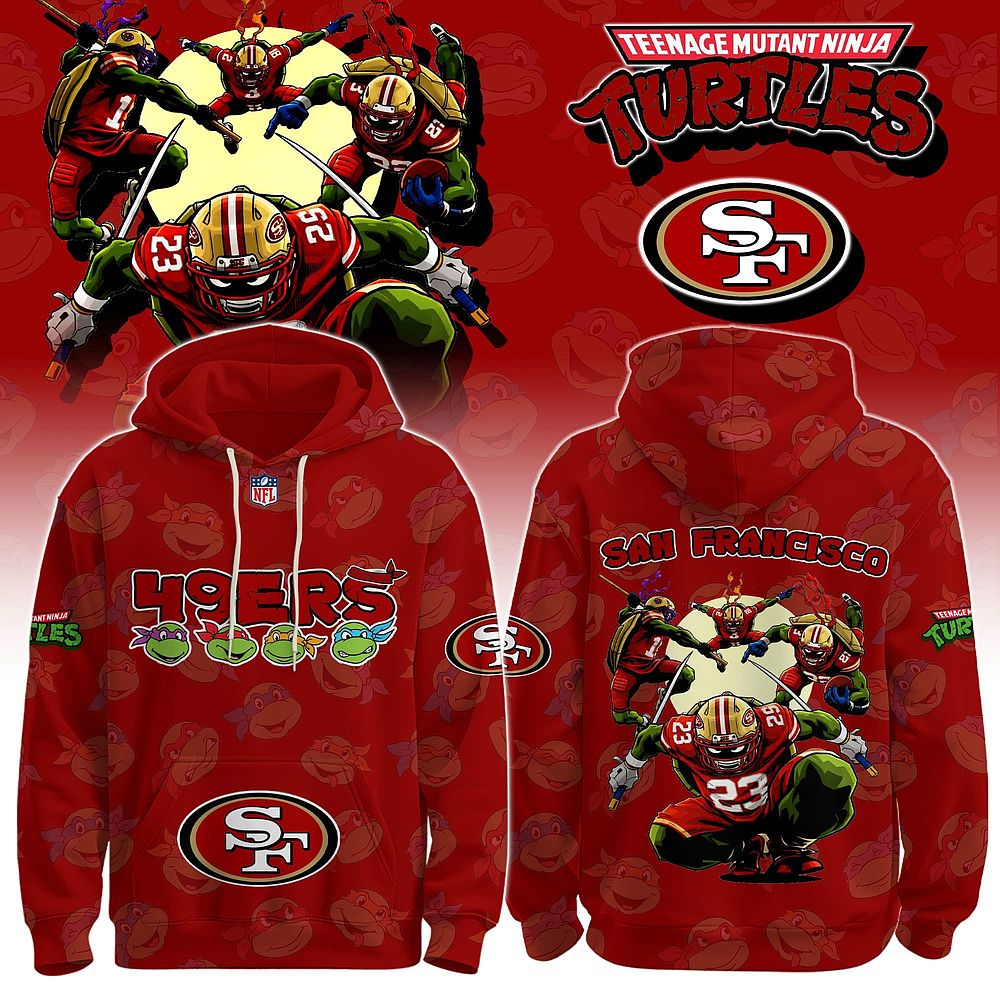 San Francisco 49ers Football Teenage Mutant Ninja Turtles Hoodie Best Gift For Football Fans