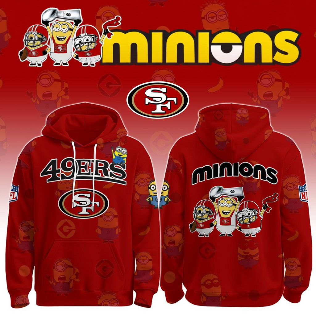 San Francisco 49ers x Minions Holiday Game 2025 Hoodie 49ers Apparel Unique Gift For NFL Fans