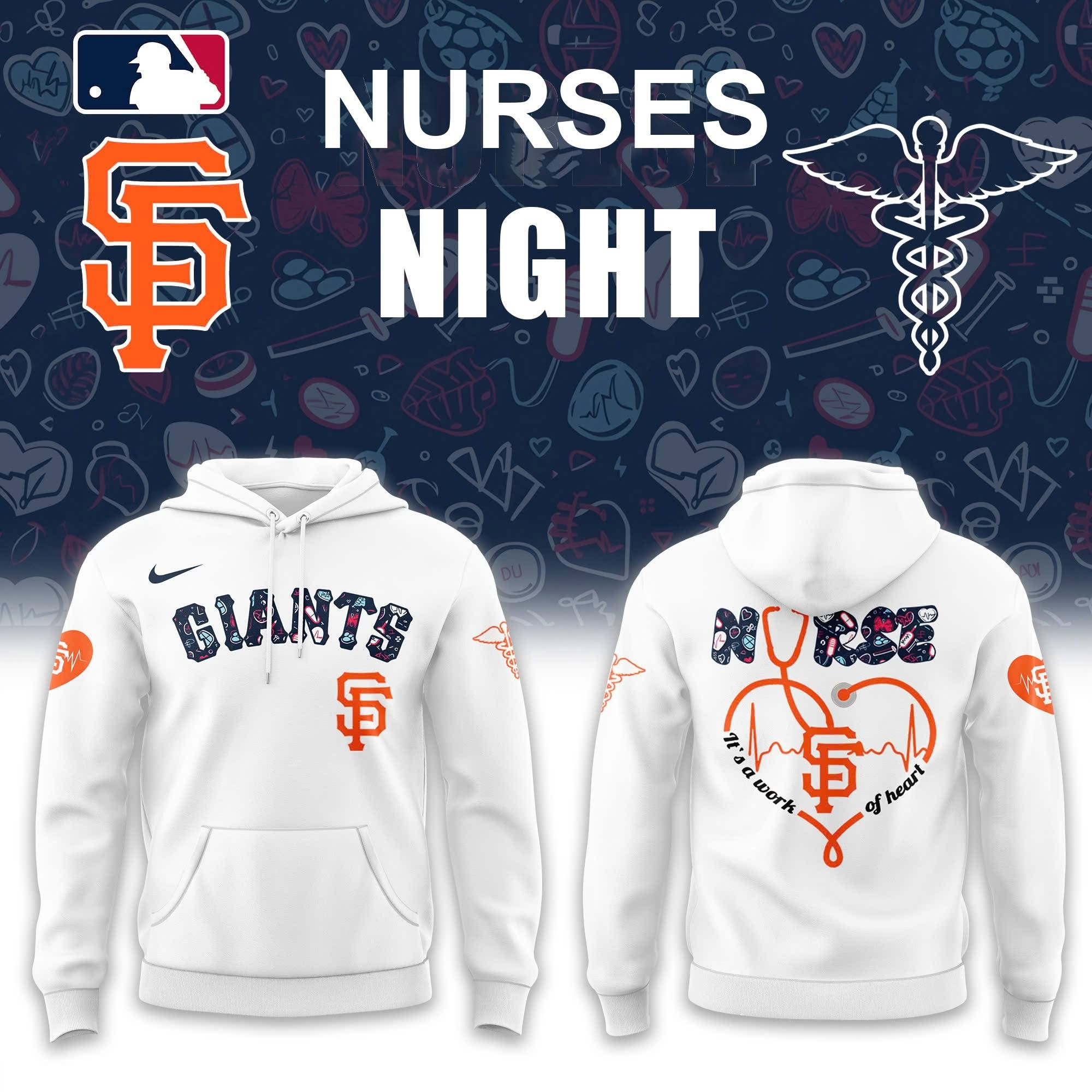 San Francisco Giants X Nurses Night Hoodie Honor Nurses Day Baseball Fan Gifts