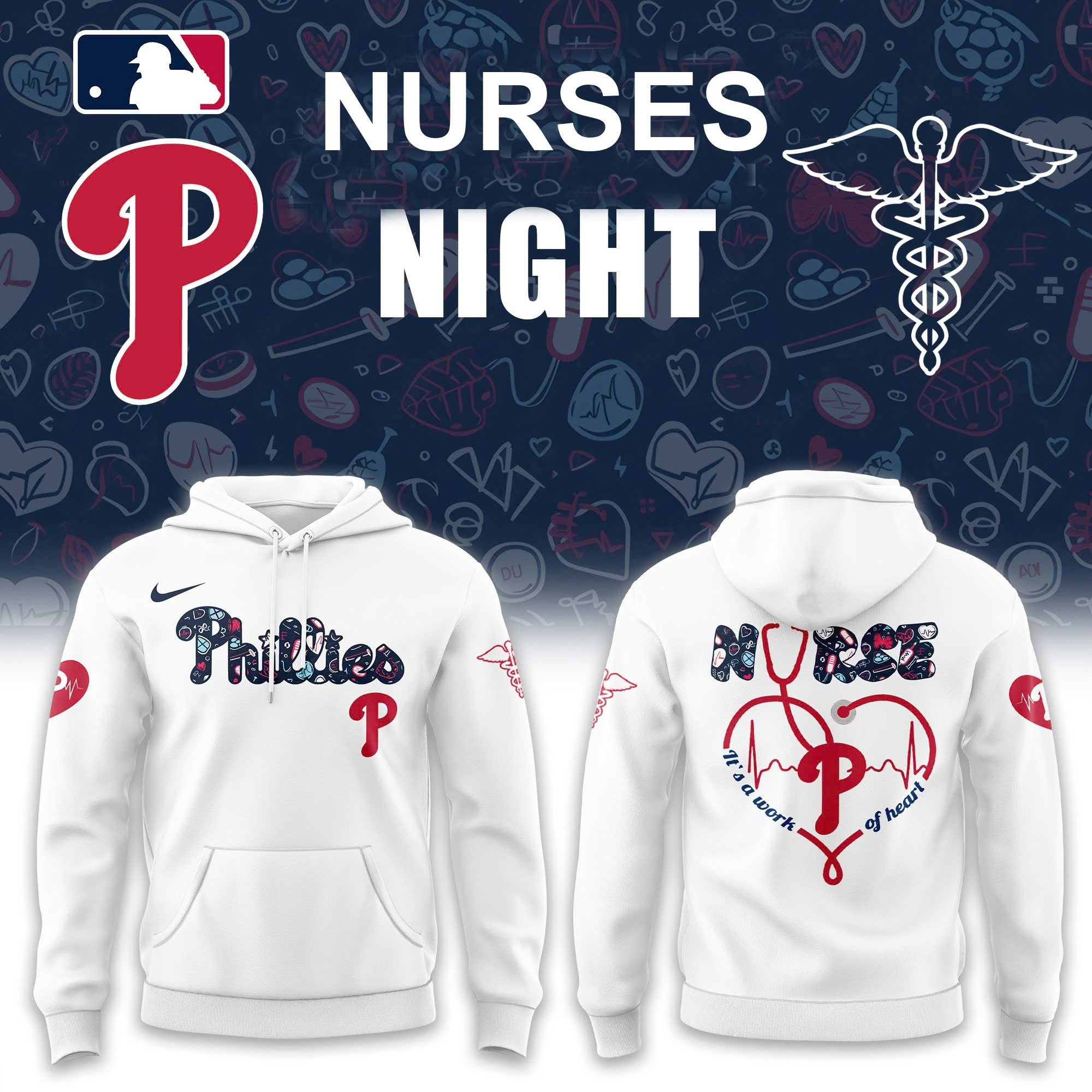 San Francisco Giants X Nurses Night Hoodie It's A Work Of Heart Nurses Baseball Fan Gifts