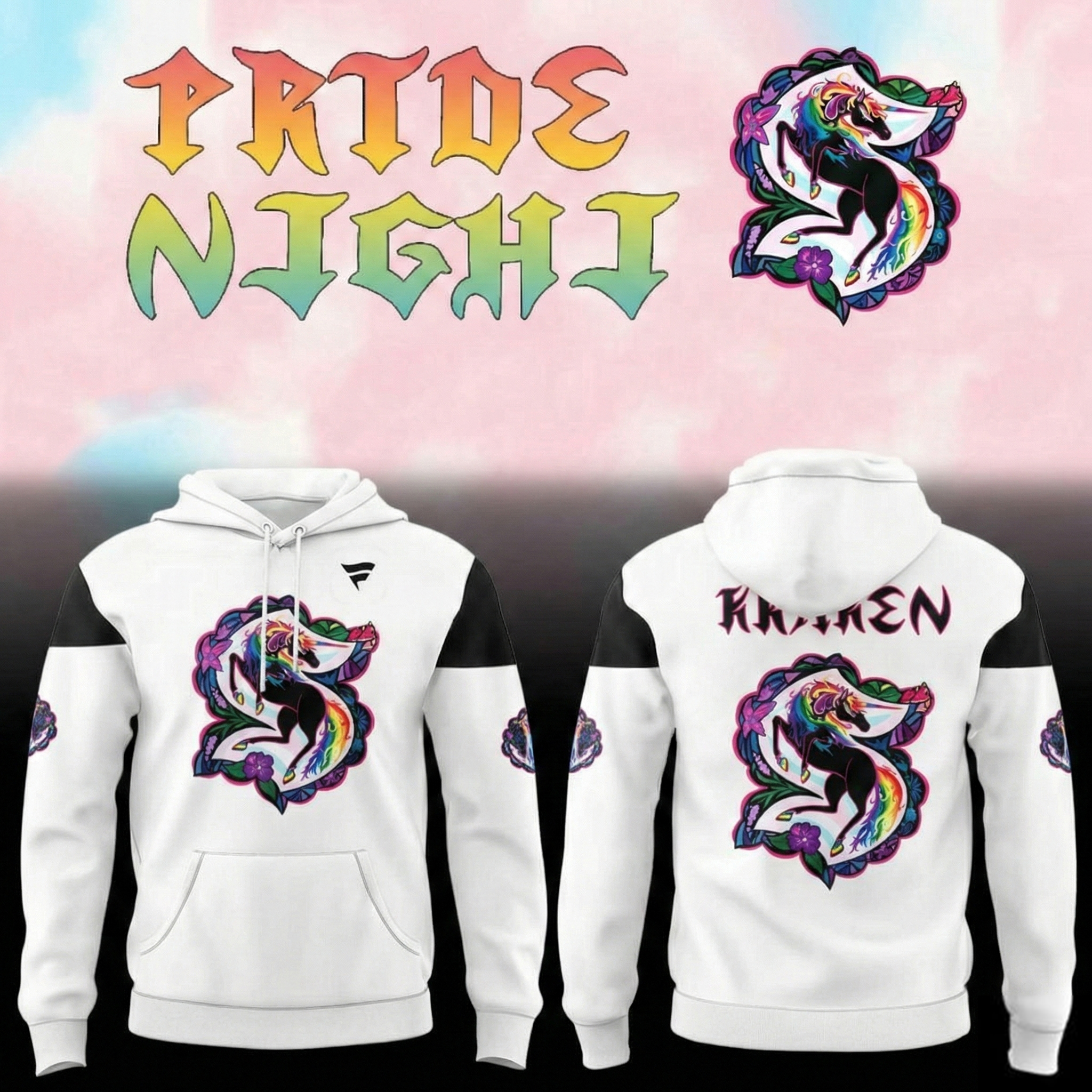 Seattle Kraken Celebrate Pride Night NHL Game Hoodie Kraken Apparel Best Gift For Hockey Fans
