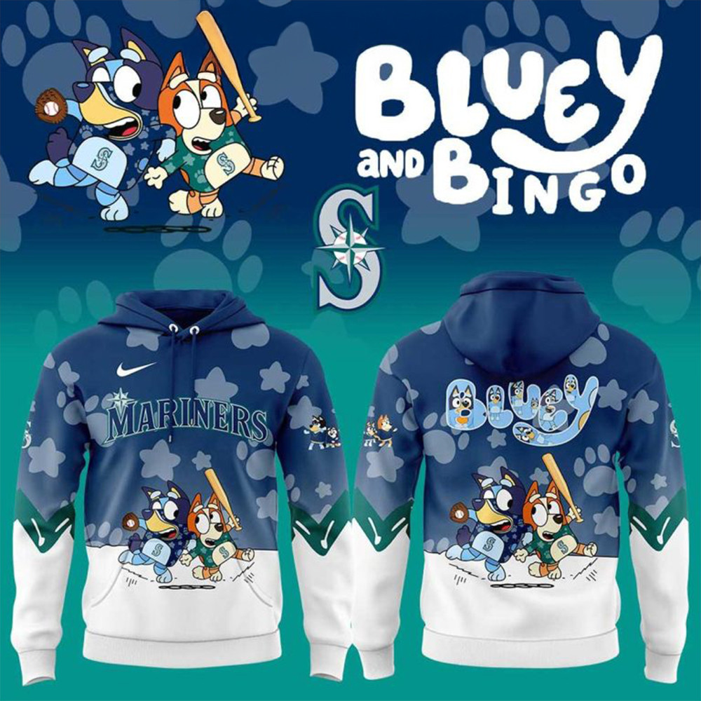 Seattle Mariners Bluey And Bingo Hoodie Best Gifts For Hockey Lovers