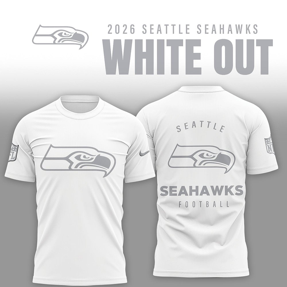 Seattle Seahawks 2026 Winter White Out T-Shirt NFL Football Apparel Best Gift For Fans