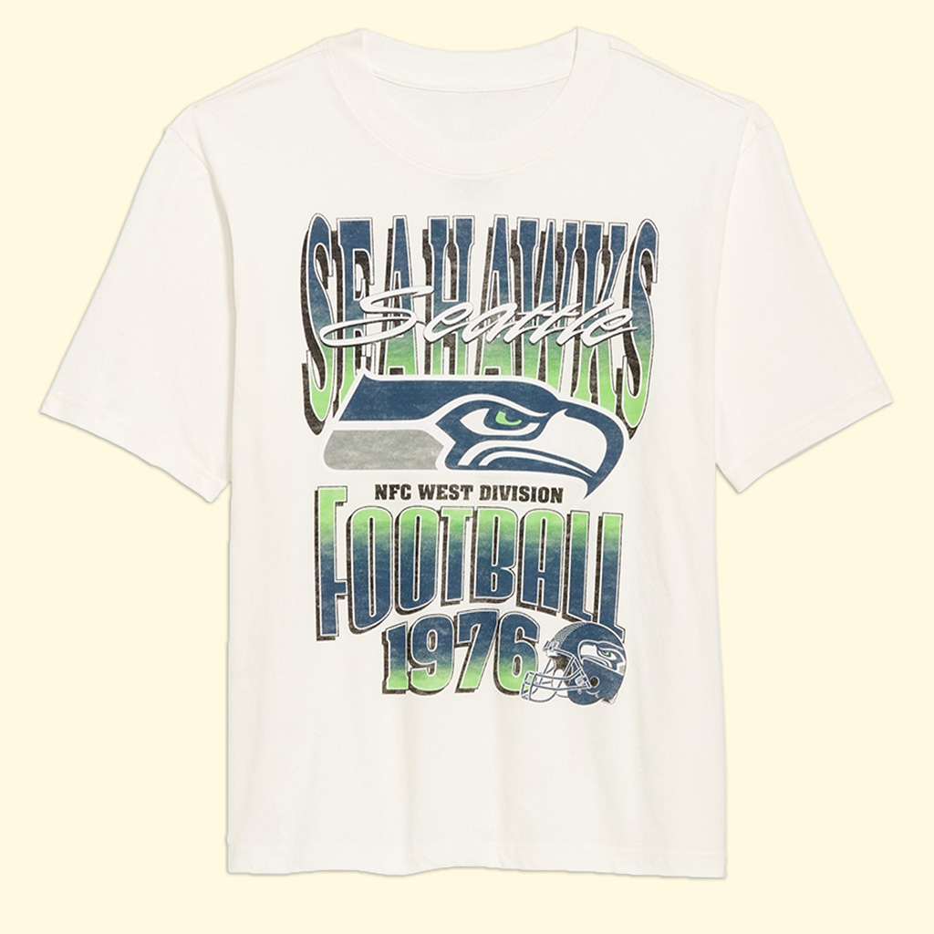 Seattle Seahawks NFC West Division Football 1976 T-Shirt NFL Vintage Merch Best Gift For Football Fans