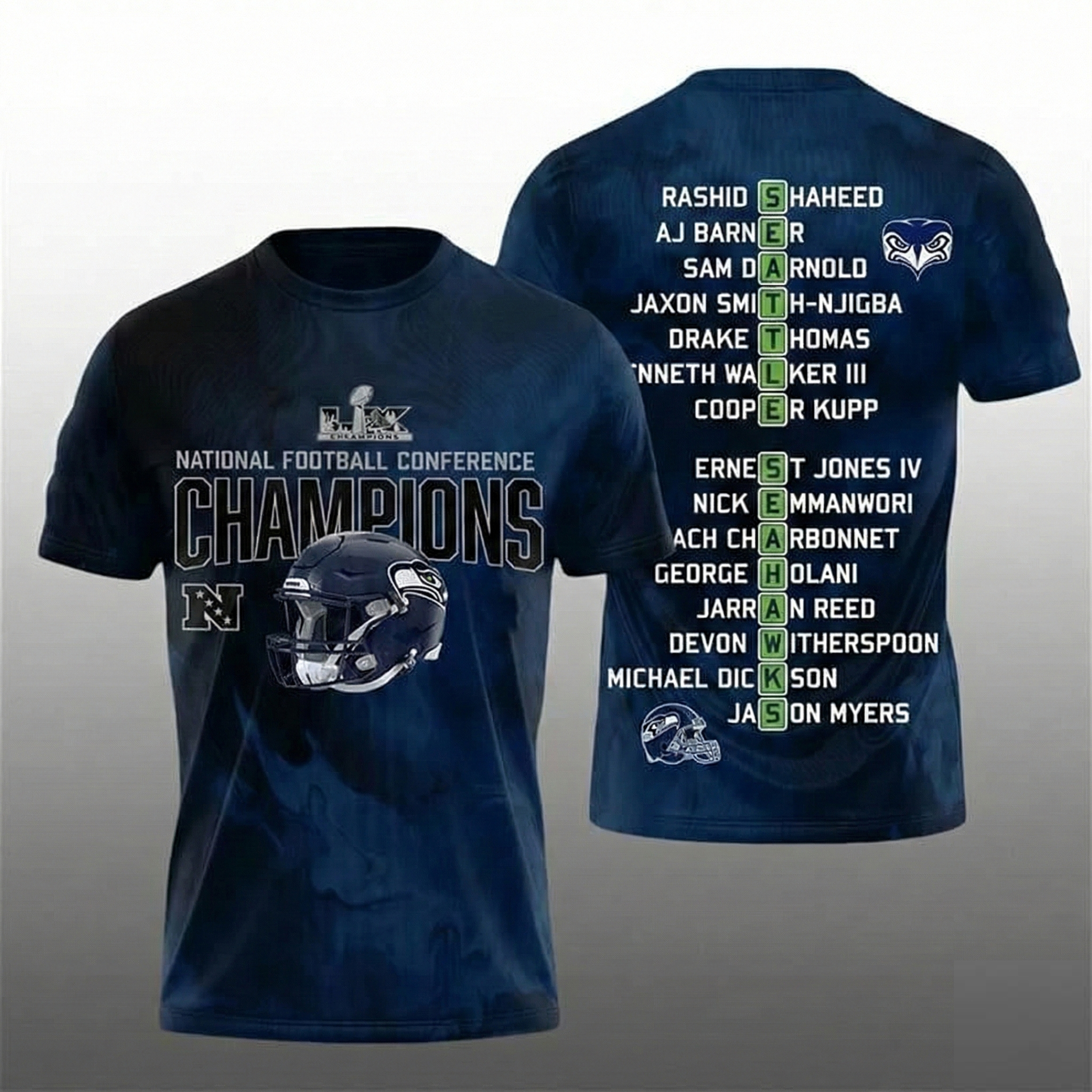 Seattle Seahawks National Football Conference Champions 2026 T-Shirt Football NFL Merch Best Gift For Football Fans