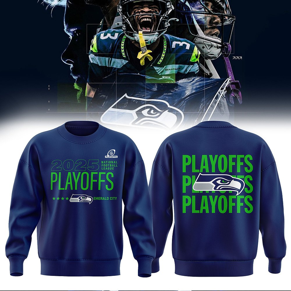 Seattle Seahawks Playoff Sweatshirt 12s 2025 Postseason Gear Best Gift For Football Fans