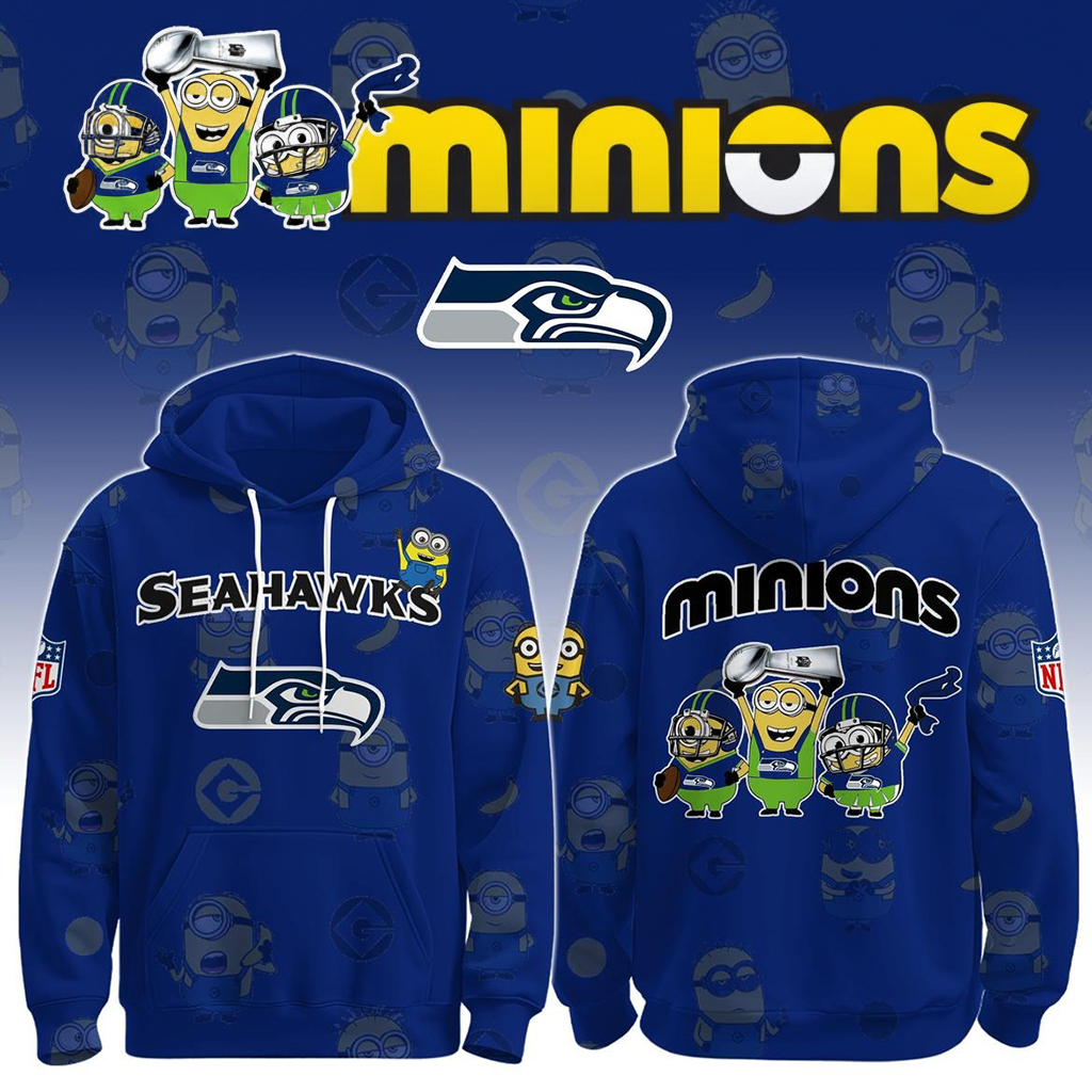 Seattle Seahawks x Minions Holiday Game 2025 Hoodie Seahawks Apparel Unique Gift For NFL Fans