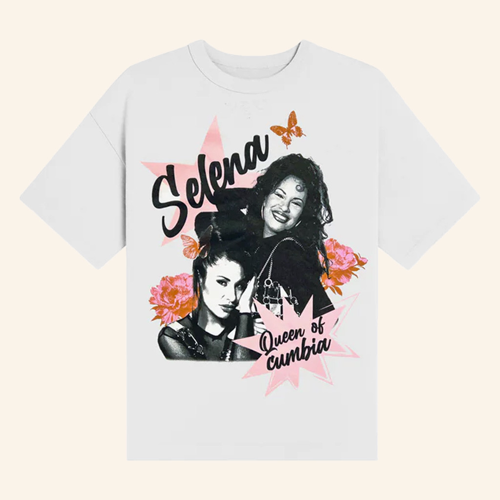 Selena Quintanilla Merch Queen Of Cumbia Butterfly T-Shirt Selena Merch For Her