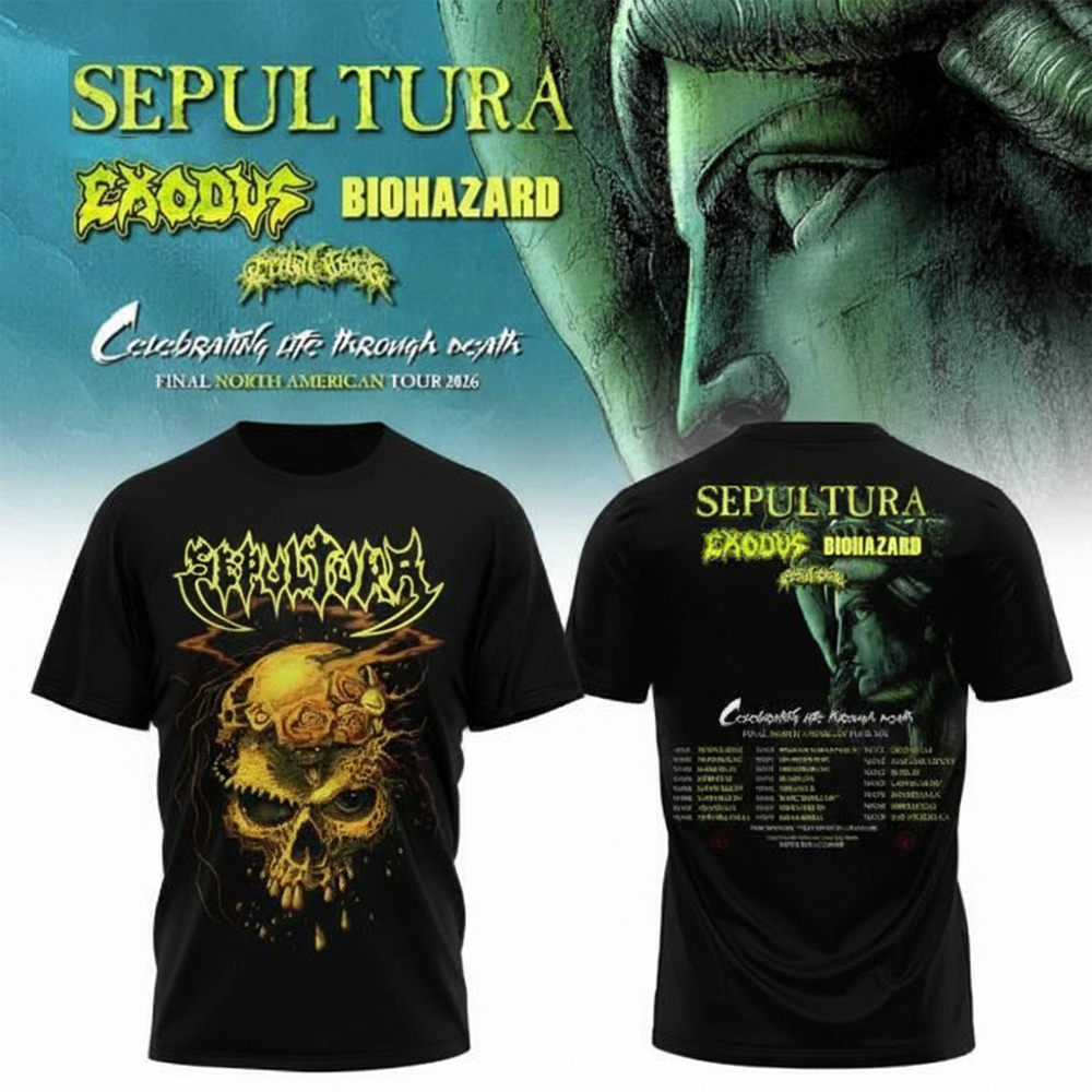 Sepultura Merch Final North American Tour T-Shirt Sepultura Tour Merch Metal Fans Gifts