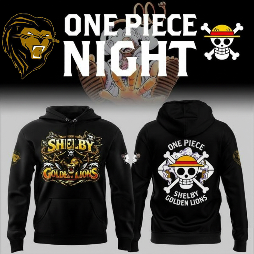 Shelby Golden Lions Merch One Piece Night Hoodie Shelby Golden Lions Apparel Anime Fans Gifts