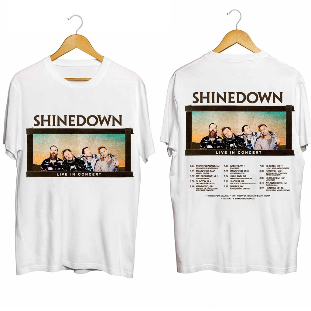 Shinedown Live In Concert Shirt Shinedown Merch For Rock Fans