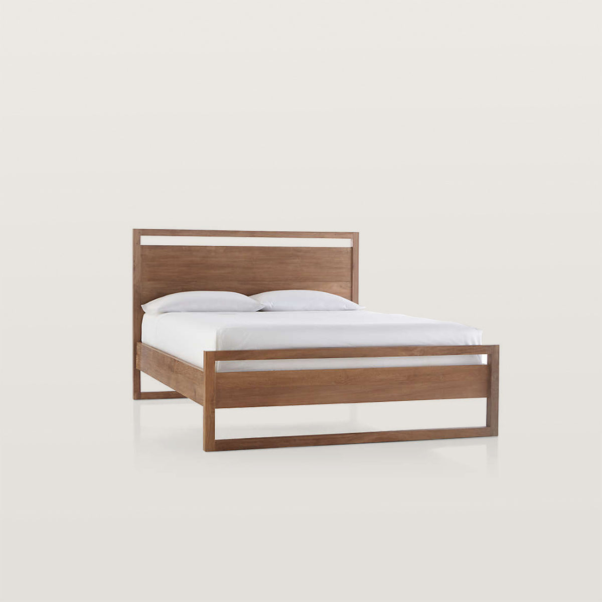 Simple And Elegant Bed Frame with Wood Grain