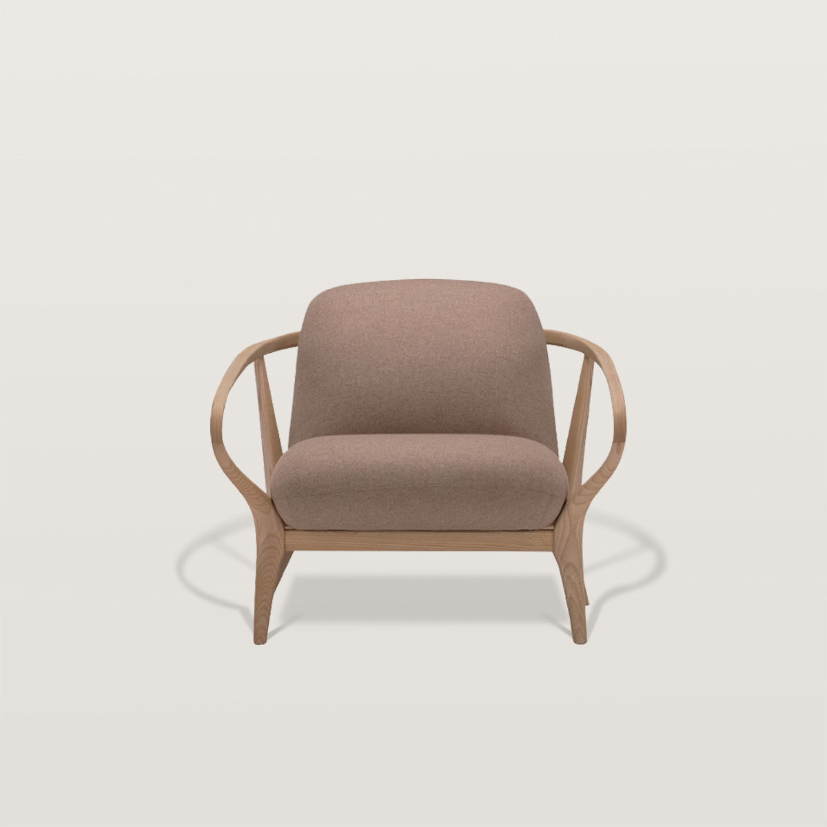 Single Sofa Chair with Solid Wood Armrests