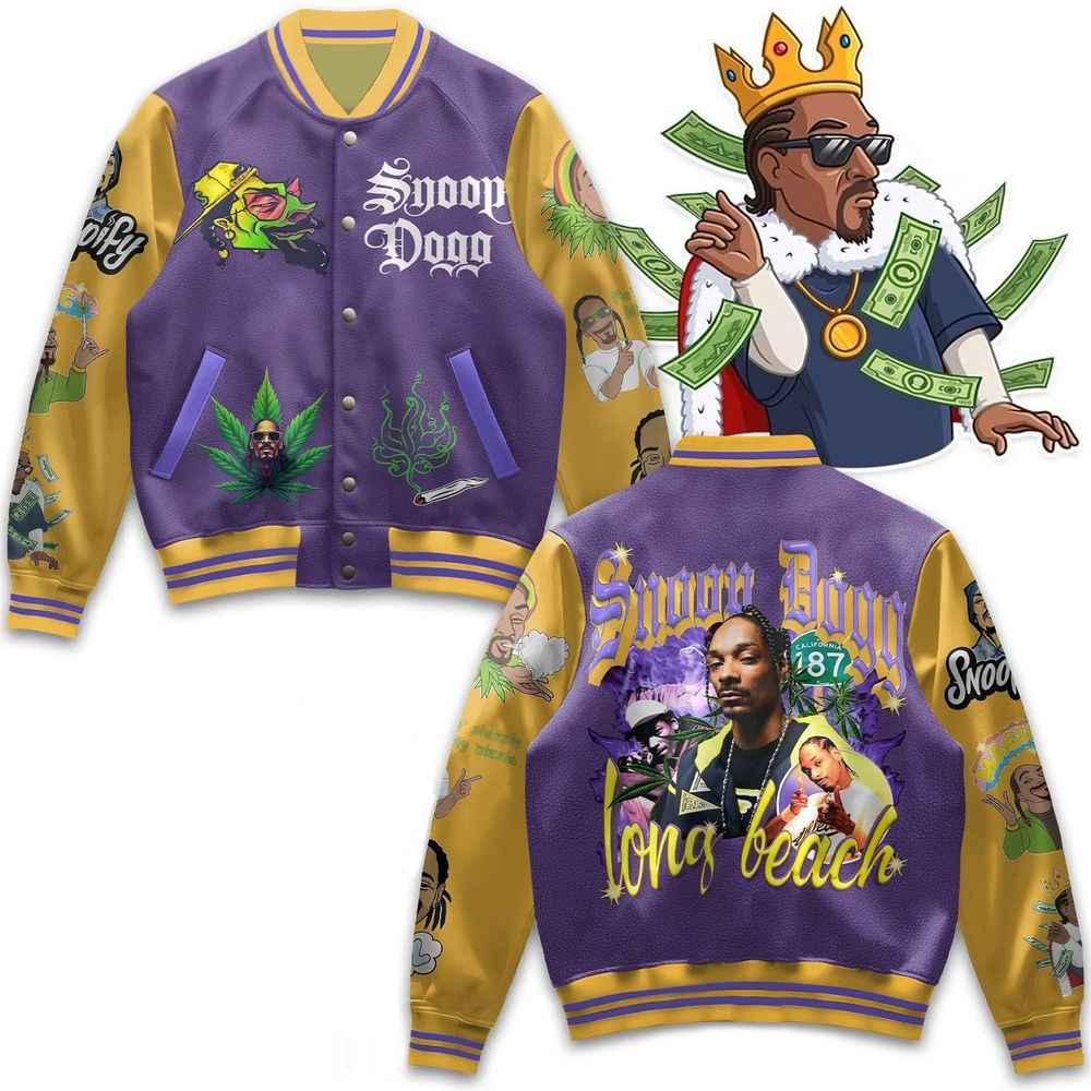 Snoop Dogg Long Beach Special Edition Varsity Jacket Snoop Dogg Merch Perfect Father's Day Gifts