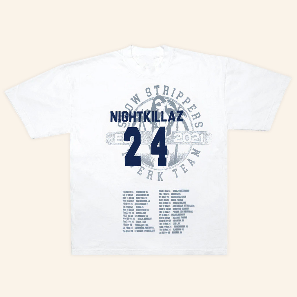 Snow Strippers Merch Night Killaz 24 White T-Shirt Unique For Music Lovers