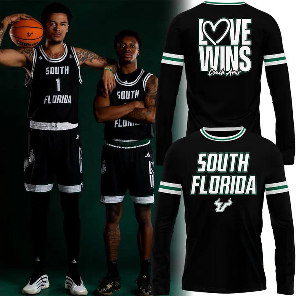 South Florida Bulls Coach Amir Love Wins 2025 Long Sleeve Shirt Bulls Merch Best Gift For Football Fans