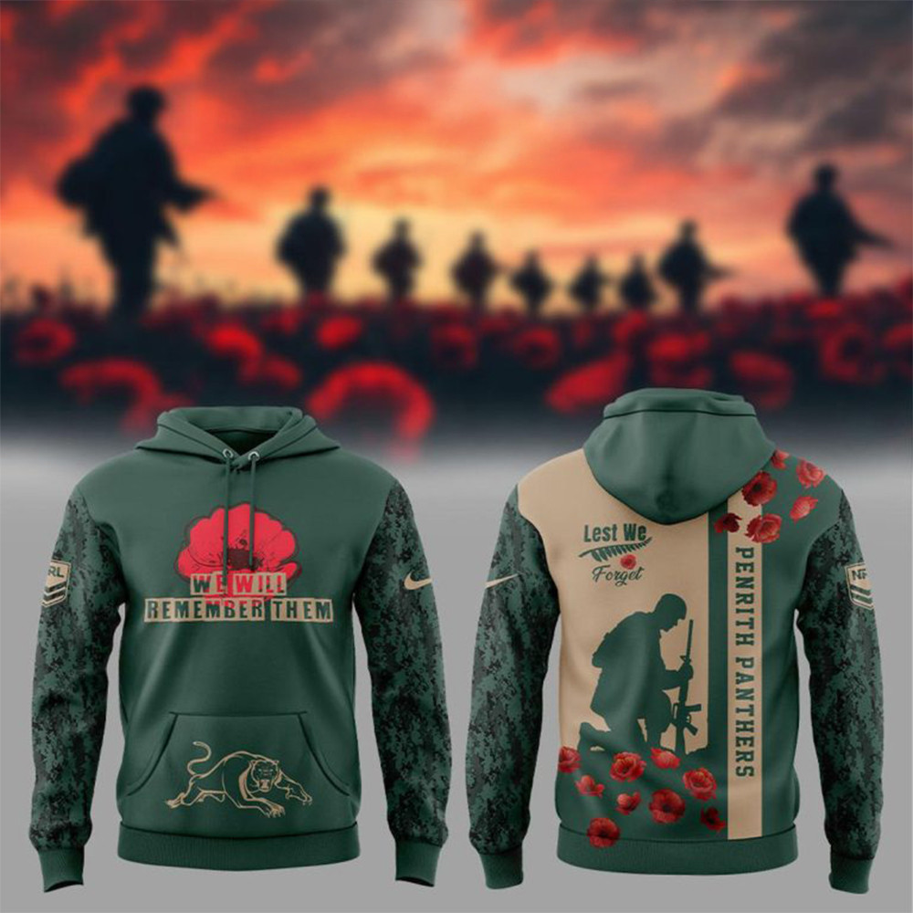 South Sydney Rabbitohs We Will Remember Anzac Day Hoodie Gifts For Fan