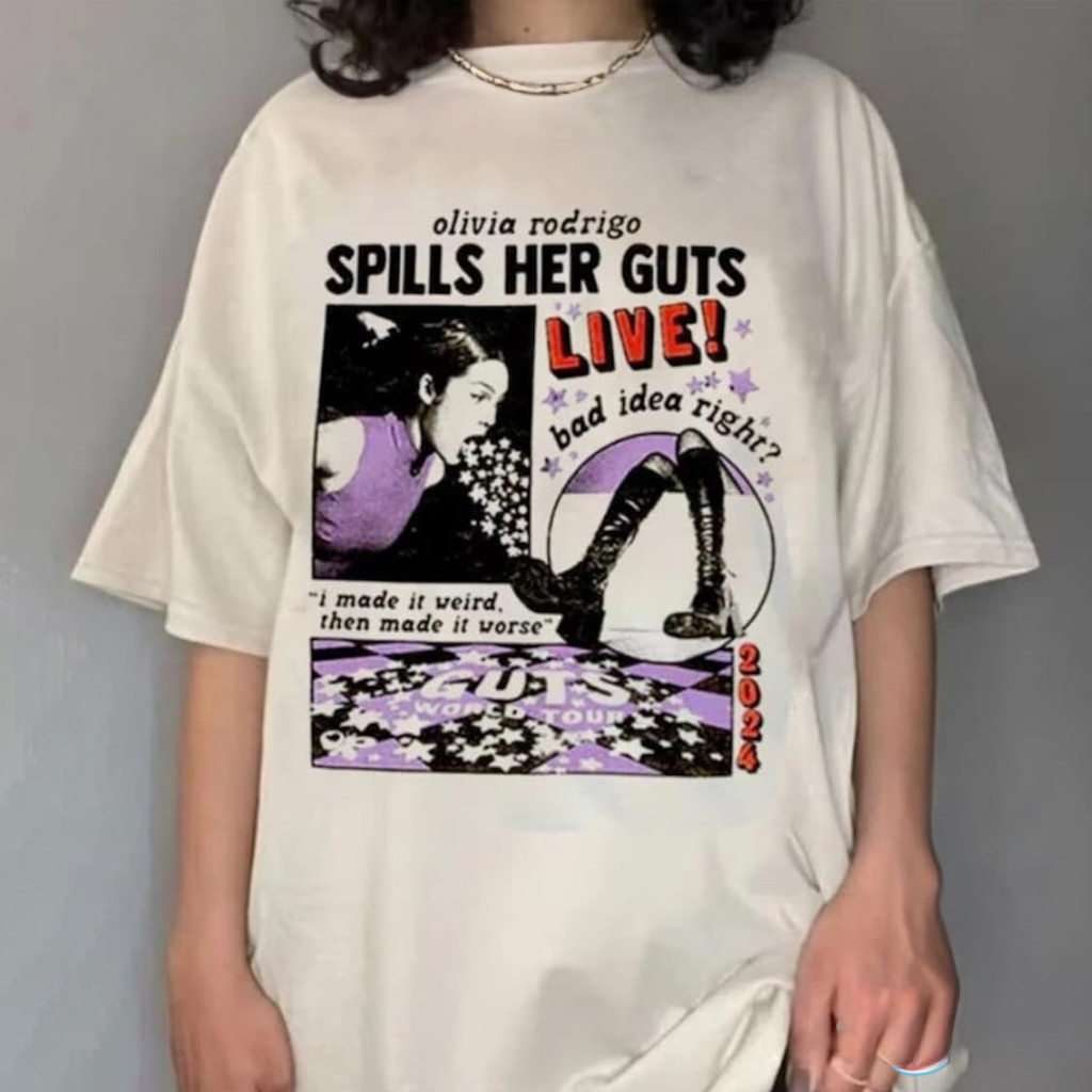 Spills Olivia Rodrigo GUTS Shirt Olivia Rodrigo Merch Birthday For Music Lovers