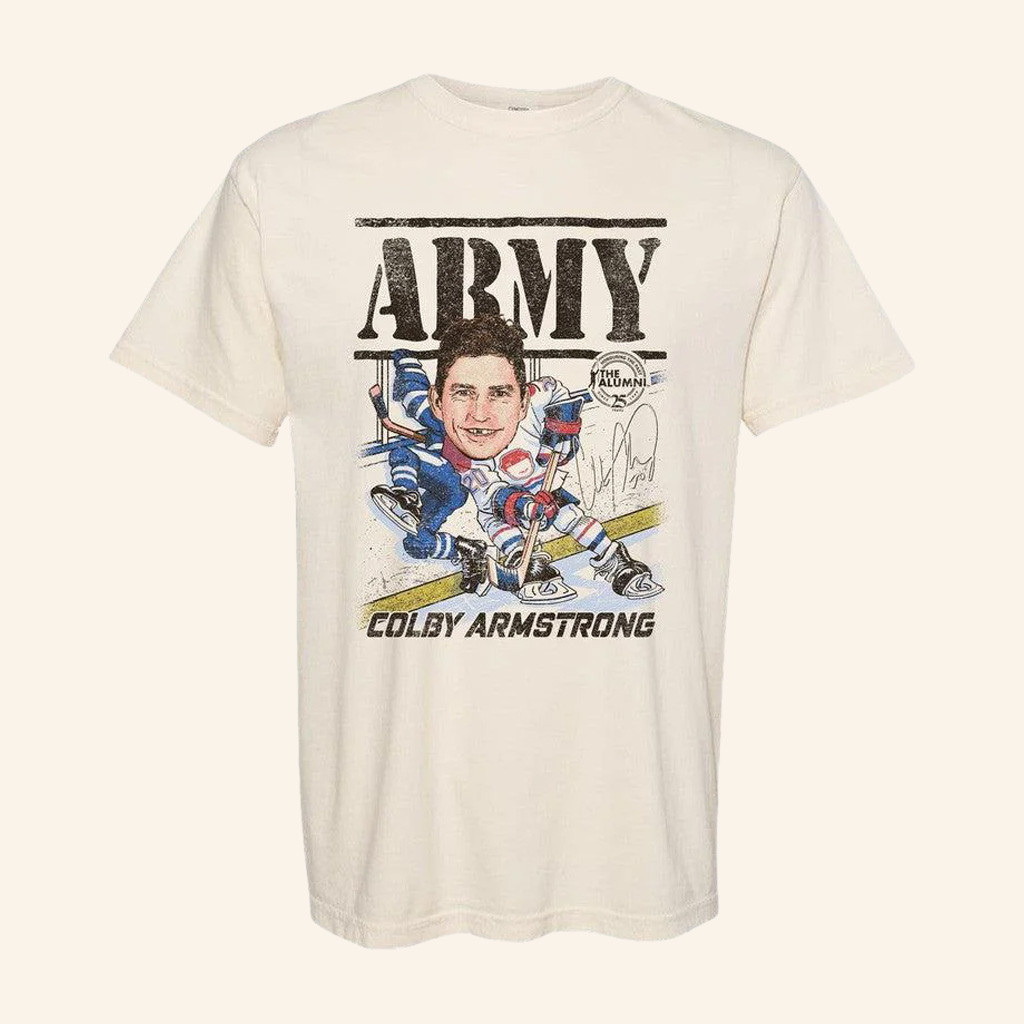 Spittin Chiclets Merch NHL Alumni Association Army Colby Armstrong Shirt Ice Hockey
