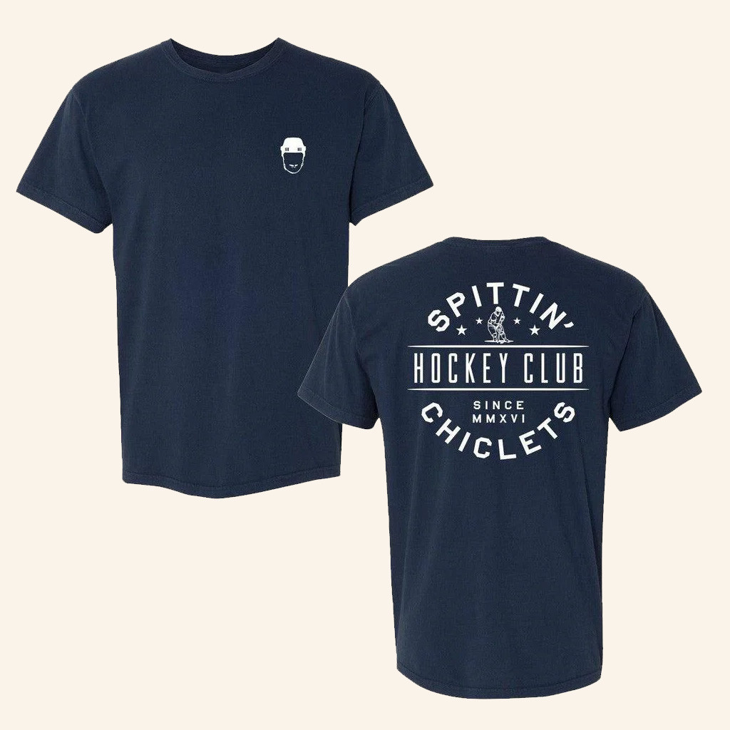 Spittin Chiclets Merch Spittin Chiclets Hockey Helmet T-Shirt Unique Ice Hockey Gifts