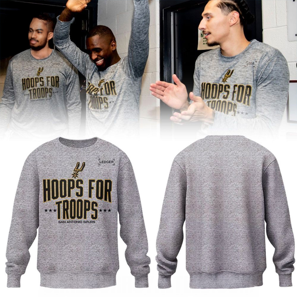 Spurs X Hoops For Troops Sweatshirt Basketball Merch Best Gift For Basketball Fans Spurs Outfit