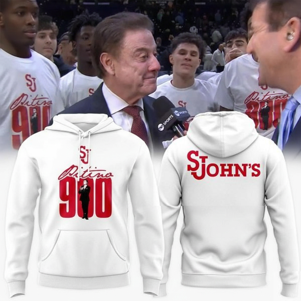 St. John’s Red Storm Merch Rick Pitino 900th Victory Hoodie Red Storm Apparel College Basketball Fans Gifts
