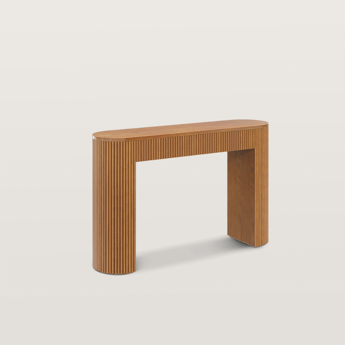 Stereoscopic Texture Console Table with 2 Hidden Drawers