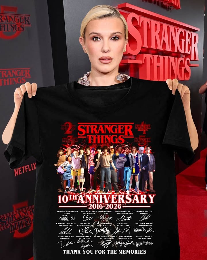 Stranger Things 10 Years Anniversary 2016 to 2026 Thank You For The Memories T-Shirt Best Gift For Fans