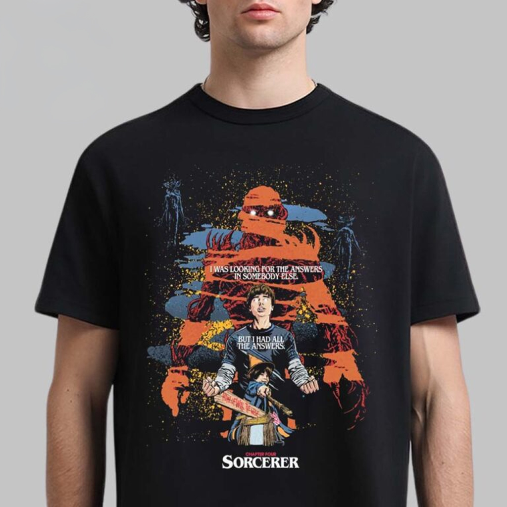 Stranger Things 5 Chapter Four Sorcerer Art By Butcher Billy I Was Looking For The Answers In Somebody Else T-Shirt