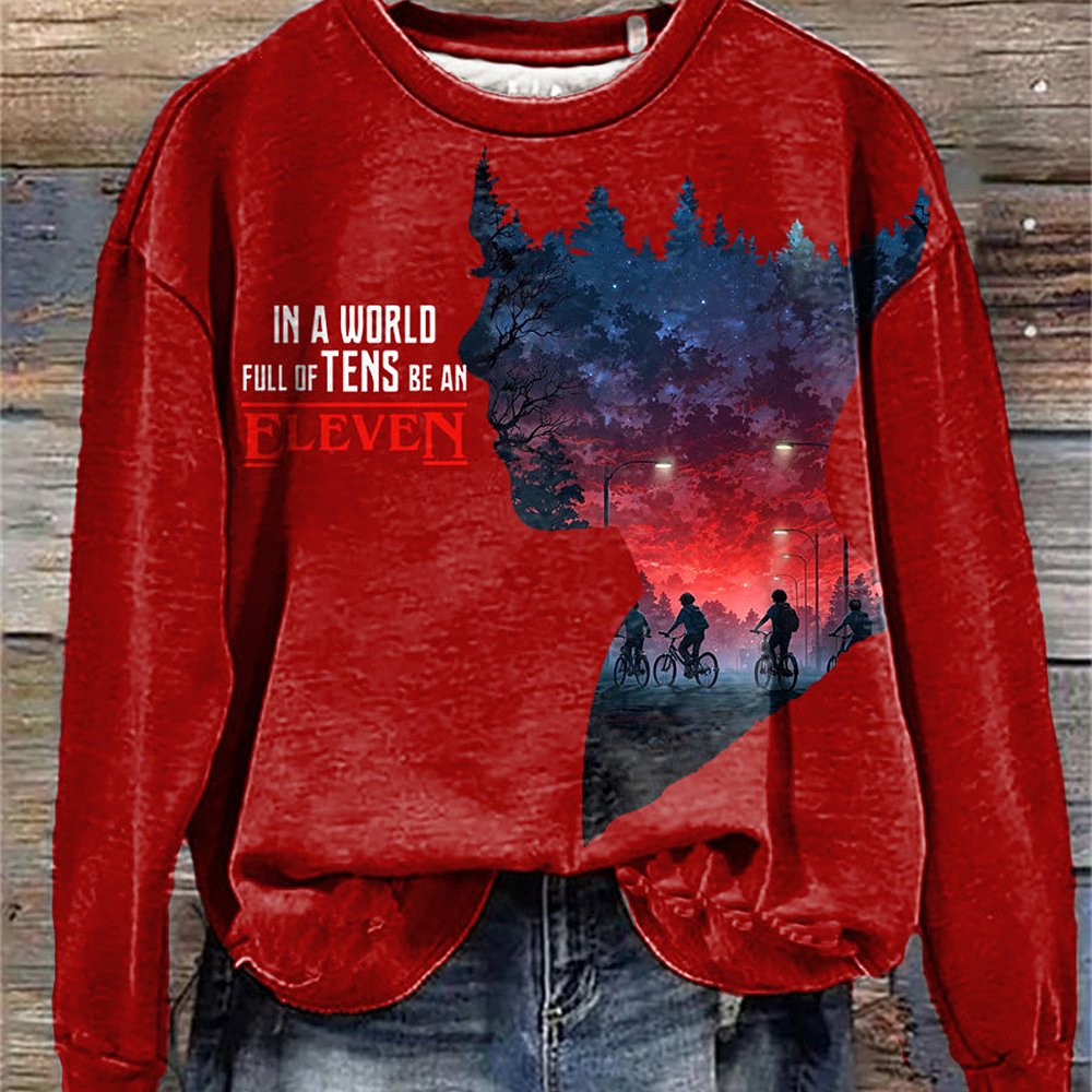 Stranger Things Eleven Sweatshirt Hawkins Indiana Apparel Best Gift For Fans