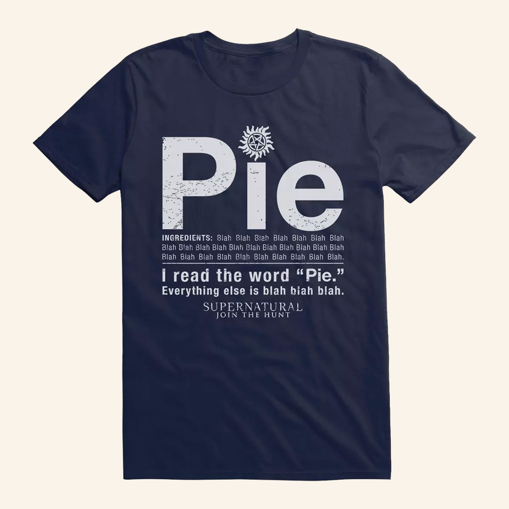 Supernatural Merch Pie T-Shirt Christmas For Boyfriend