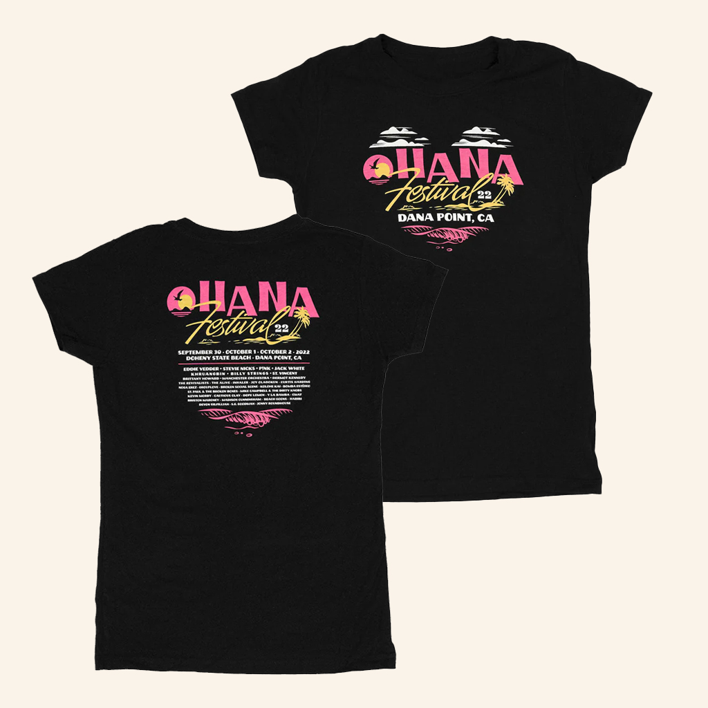 TSURT Merch Ohana Festival Heart T-Shirt For Daughter