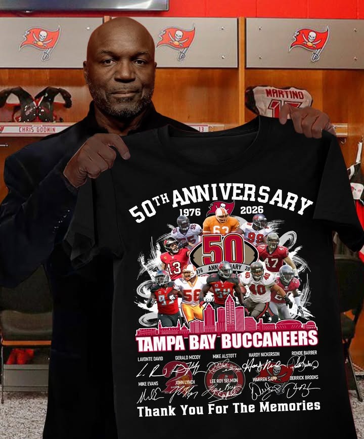 Tampa Bay Buccaneers 50th Anniversary 1976 2026 T-Shirt Buccaneers Apparel NFL Football Thank You For The Memories