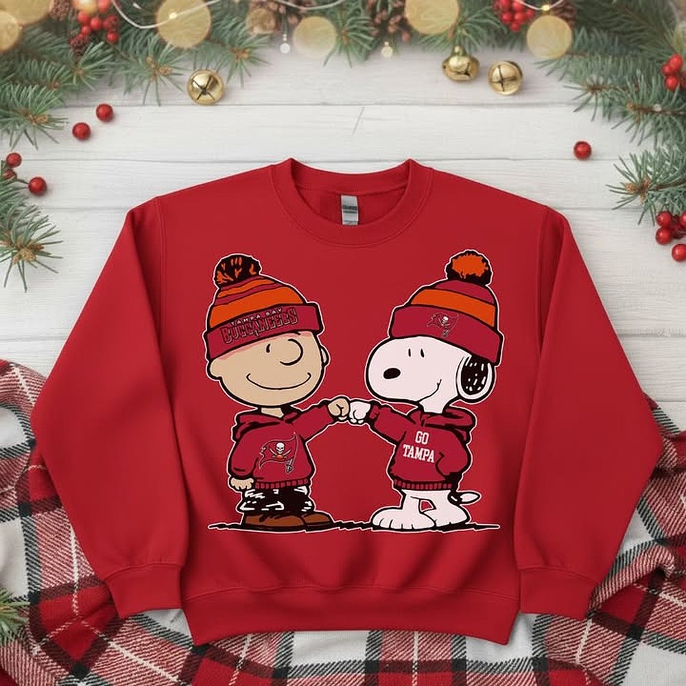 Tampa Bay Buccaneers NFL Peanuts Christmas Sweatshirt Buccaneers Apparel Football Holiday Best Gift For Fans