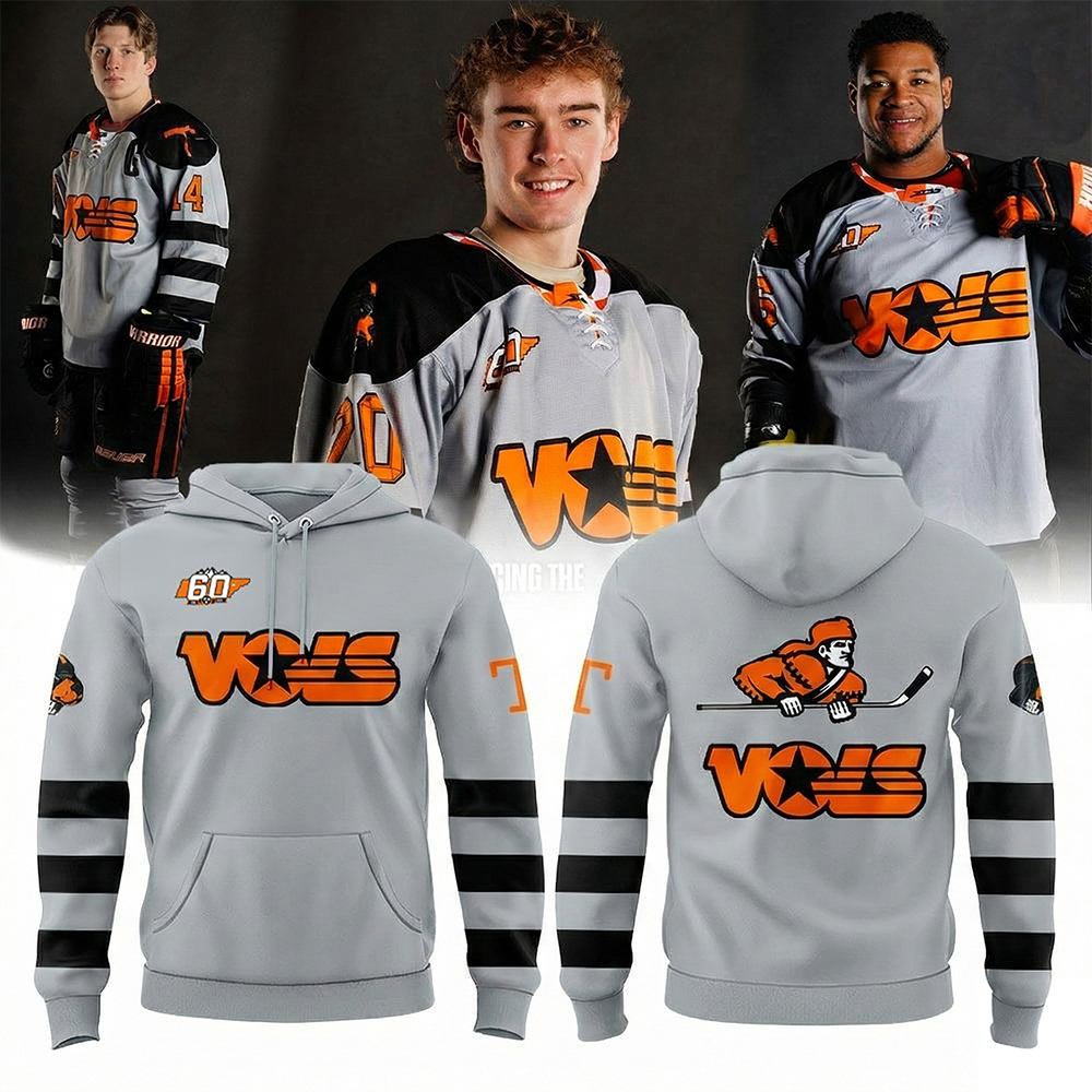 Tennessee Hockey 60th Anniversary Throwback Hoodie Tennessee Apparel Classic Gift For Hockey Fans