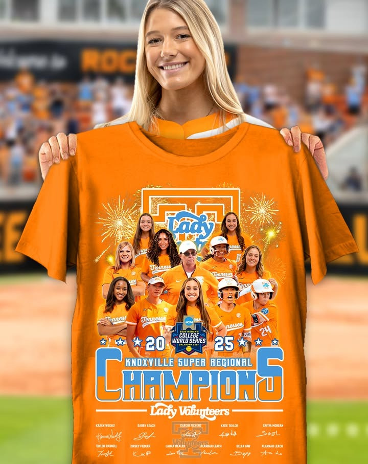 Tennessee Lady Volunteers 2025 Knoxville Super Regional Champions T-Shirt Fan Merch Best Gift For Fans